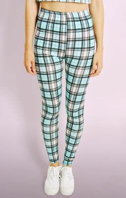 Checked Print Leggings