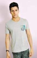 Cosmic Rocket Print Pocket T-shirt