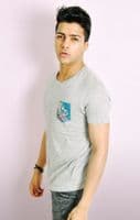 Cosmic Rocket Print Pocket T-shirt