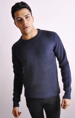 Crew Neck Jumper In Navy