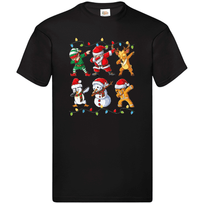 Dabbing Santa Elf Friends Christmas Kids & Adults Tee