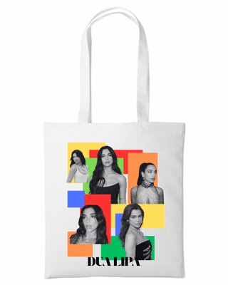 Dua Lipa Pop Art Graphic Tote Bag