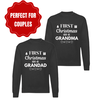 First Christmas as Grandad & Grandma Christmas Sweater