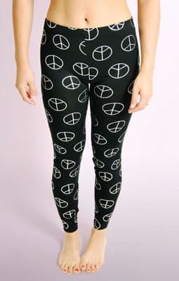 Foil Peace Symbol Leggings