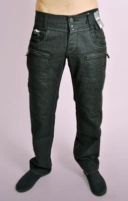 Hardwearing Black Straight Leg Jeans
