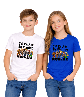 I'd Rather Be Playing RobLox Kids Tee