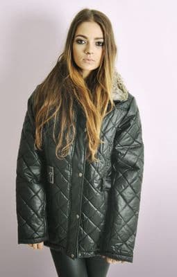 Ladies Black Quilted Jacket