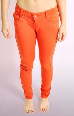 Ladies Coral Skinny Jeans