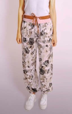 Ladies Italian Summer Floral Harem Trousers