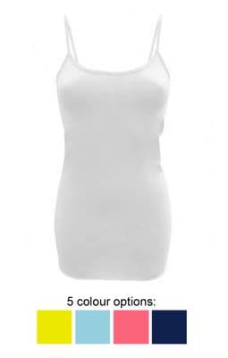 Ladies Plain Cotton Longline Cami