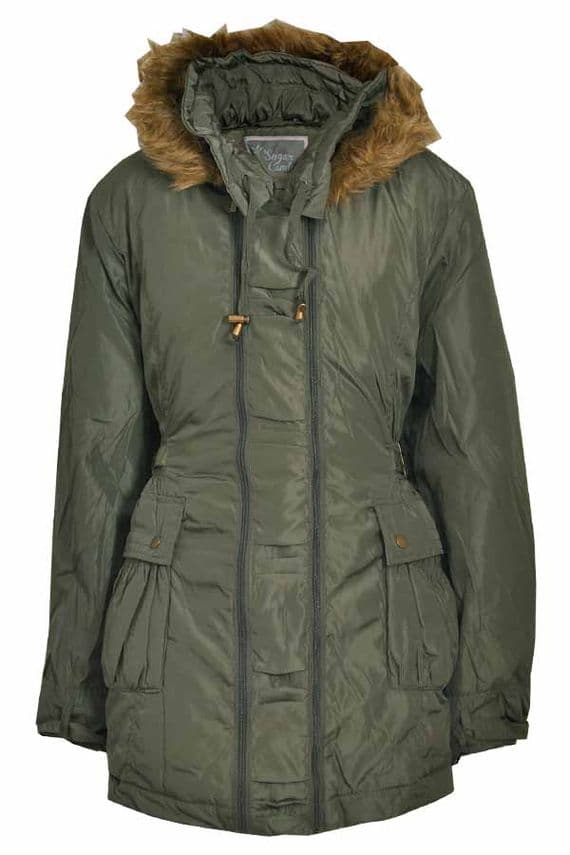 Ladies Plus Size Winter Hooded Jacket