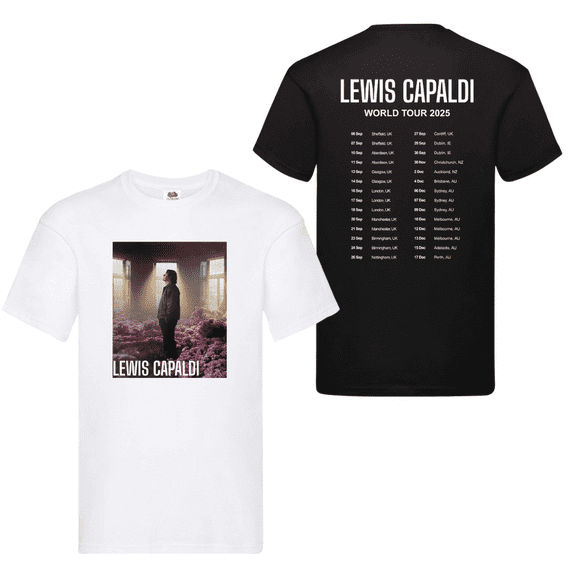 Lewis Capaldi 2025 World Tour Tee