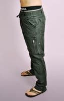 Mens Charcoal Cotton Combat Pants