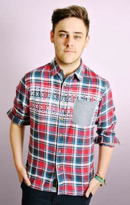 Mens Checked Long Sleeved Shirt