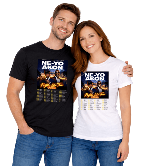 Ne-Yo & Akon Adults T-Shirt Nights Like This Music