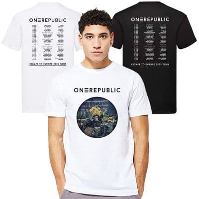 One Republic Escape to Europe 2025 Tour T-Shirt