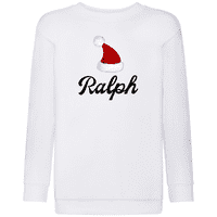 Personalised Kids Sweatshirt - Santa Hat with Custom Name