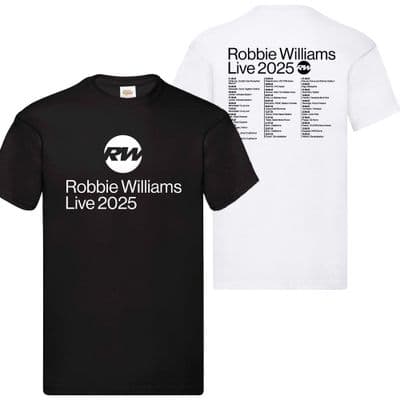 Robbie Williams RW Live 2025 Tour T-Shirt