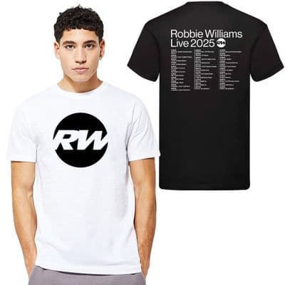 Robbie Williams RW Logo Live 2025 Tour T-Shirt
