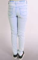 Skinny Jeans In Purple/Blue Snow Wash