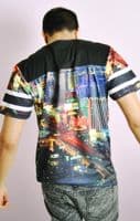 Vegas Print Hockey Style Mesh T-shirt