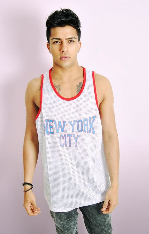 White Mesh Basketball Vest