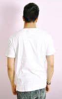 White Mock Insert V Neck Tee