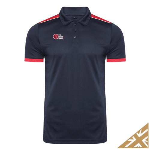 HELIX POLO SHIRT - Navy/Red