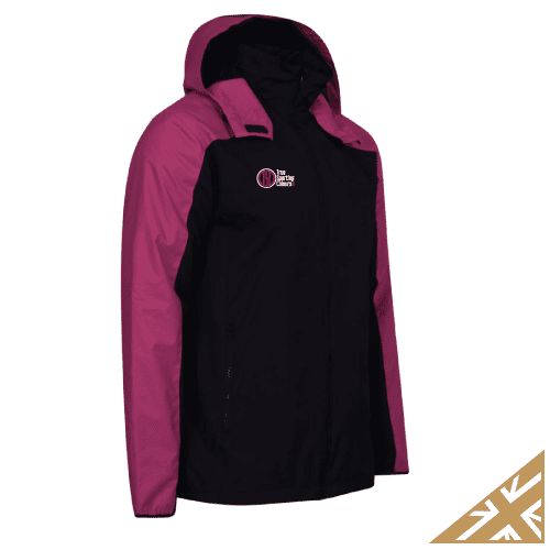 HELIX RAIN JACKET - Black/Maroon