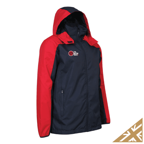 HELIX RAIN JACKET - Navy/Red