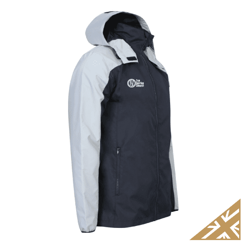 HELIX RAIN JACKET - Navy/Silver