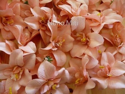 12-30 x tête orchidée dendobrium *rose d'antan