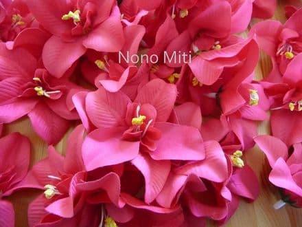 12-30 x tête orchidée dendobrium * rose fuschia