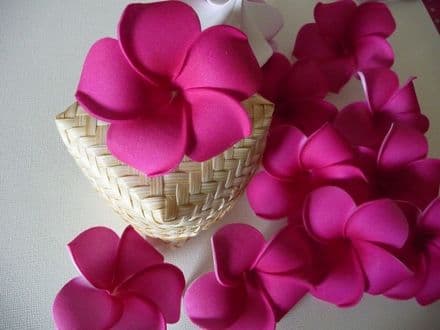 12 têtes frangipanier dragée * rose velours