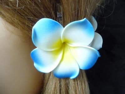 Pince crabe cheveux frangipanier * bleu