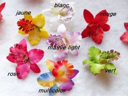Tête orchidée couleur au choix (x12)