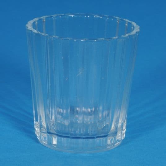 Fluted glass votive holder