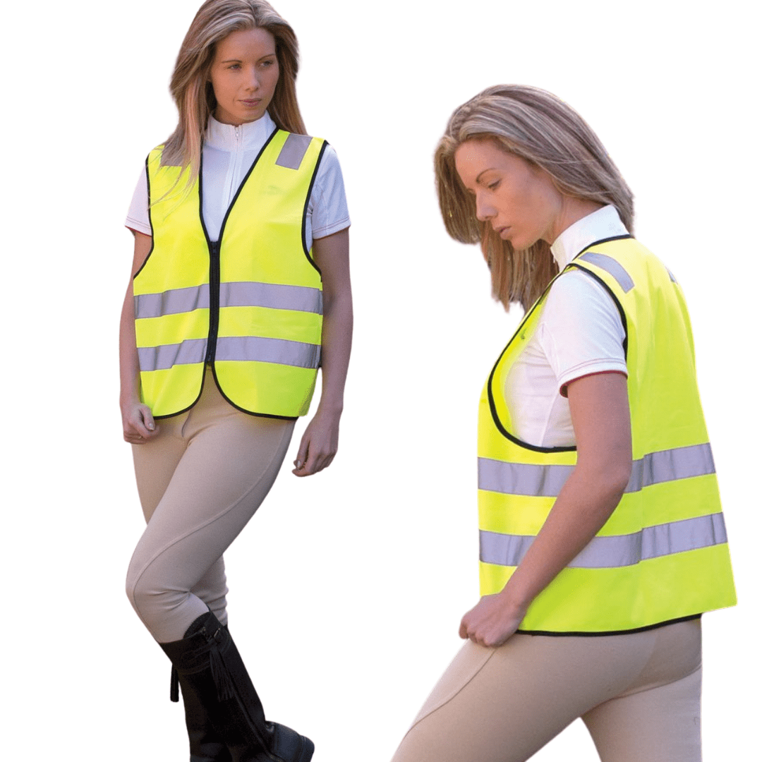 Reflective Vest Riding Blue Lizard Equestrian|Adult High Visibility Riding Vest