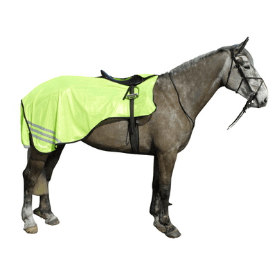 Rhinegold Cutaway Design Yellow Mesh Ride-On Rug - 3/4 Length