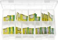 Button Cell & Remote Control Batteries 5 x Lithium Cells: CR1220, CR1616, CR2016, CR2025, CR2032. 3 x Alkaline Batteries: 23A, 27A, LR44. Light + Power Assortment Box of GP BATTERIES Alkaline Batteries & Lithium Cells