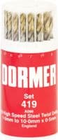 Dormer Drill Bits DORMER 'A002' HSS Jobber Twist Drill Set - Metric Set No. '419'