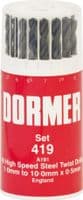 Dormer Drill Bits DORMER 'A100' HSS Jobber Twist Drill Set - Metric Set No. '419'