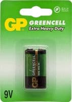 GP BATTERIES 'Greencell' Extra Heavy Duty Batteries 9V