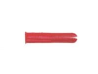 This Red  Standard Plastic Plug is suitable for Solid Base Materials. Size: Plug Length: 34mm Wood Screw Gauge No.: 6-10   Standard Plastic Plugs Red Plastic Plug