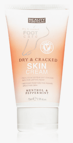 Beauty Formulas Foot Care Dry & Cracked Skin Cream Menthol & Peppermint 75ml