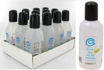 Classics Nail Polish Remover Acetone Free 150ml 1x12