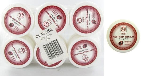 Classics Nail Polish Remover Pads 1x12