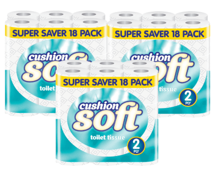 Cushion Soft 2ply Toilet rolls 18 pack