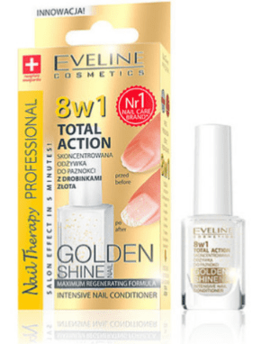 Eveline Nail Treatment 8in1 Total action Golden Shine