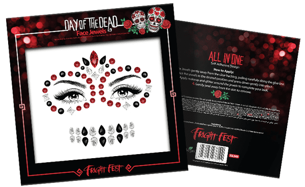 Fright Fest Day Of The Dead Face Jewels Halloween